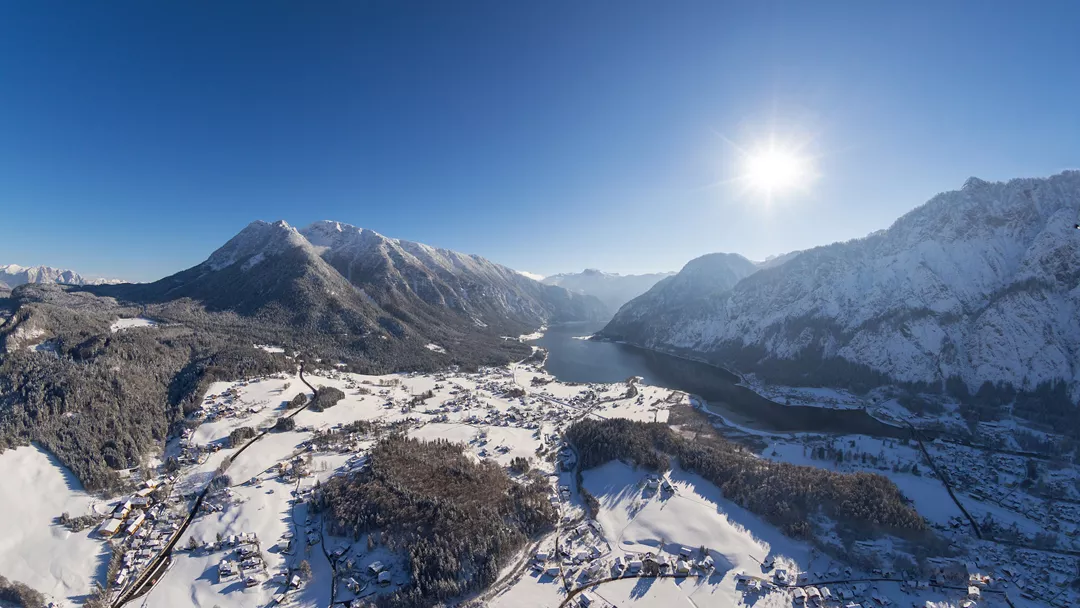 Goisern Winter Luftaufnahme Goisern Winter Luftaufnahme